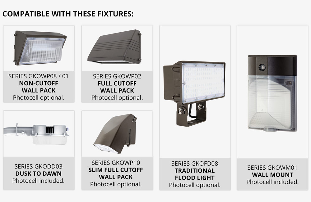 GKOLED Button Photocell Fixtures