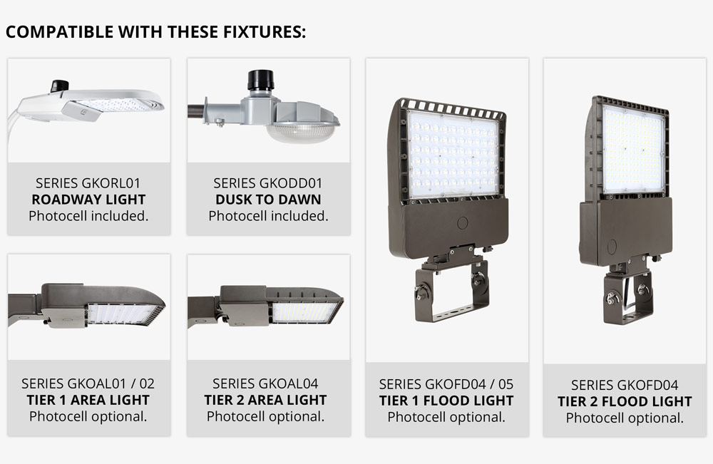 GKOLED Twist Lock Photocell Fixtures